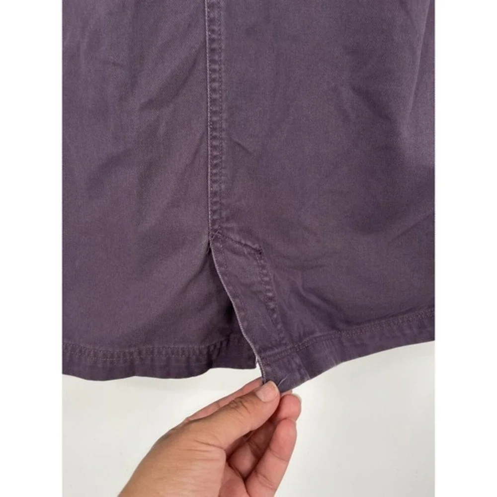 Cabelas Casuals Women's‎ Purple Cotton Cargo Skirt Size 10 Knee Length